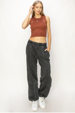 HYFVE Stitched Design Drawstring Sweatpants Divacious