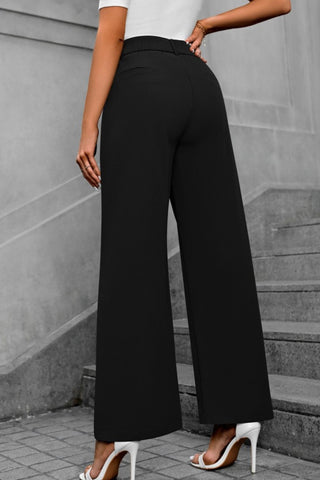 Pocketed High Waist Pants Divacious