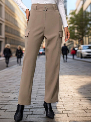 High Waist Straight Pants - Divacious