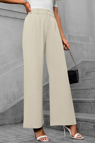 Pocketed High Waist Pants Divacious