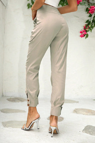 Straight Leg Pants with Pockets Divacious