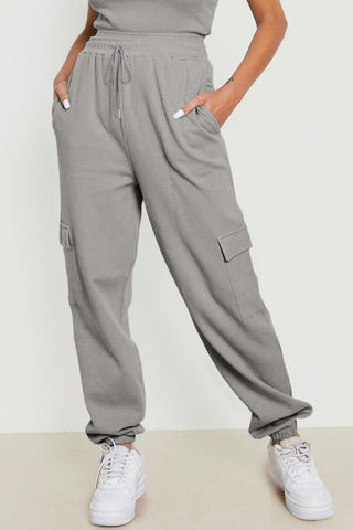 Drawstring Joggers with Pockets Divacious