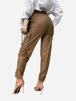 Tied High Waist Pants with Pockets Divacious