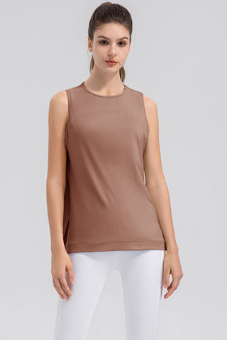 Slit Round Neck Tank Trendsi