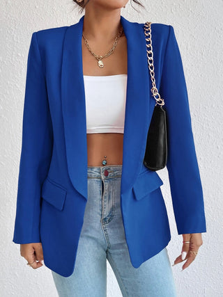 Shawl Collar Long Sleeve Blazer Divacious