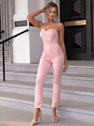 Sweetheart Neck Sleeveless Jumpsuit Divacious