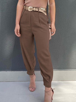 High Waist Cropped Pants Divacious