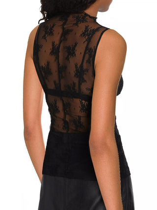 Lace Mock Neck Top - Divacious