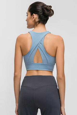 Millennia Halter Keyhole Sports Bra Trendsi