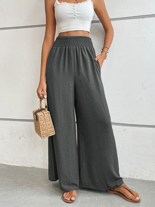 Wide Waistband Relax Fit Long Pants Divacious