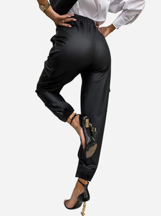 Tied High Waist Pants with Pockets Divacious