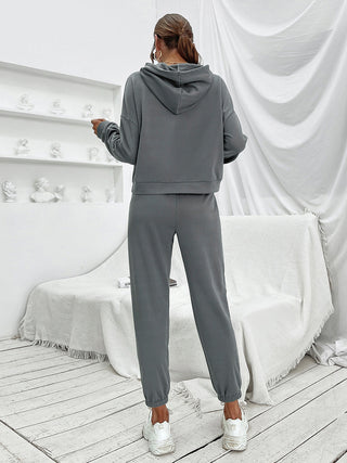 Ivy Lane Sports Hoodie and Joggers Set Trendsi