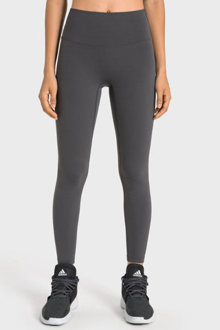 Millennia High-Rise Wide Waistband Yoga Leggings Trendsi