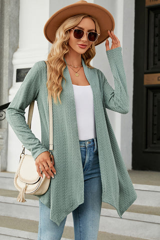 Open Front Long Sleeve Cardigan Divacious