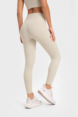 Millennia Highly Stretchy Wide Waistband Yoga Leggings Trendsi