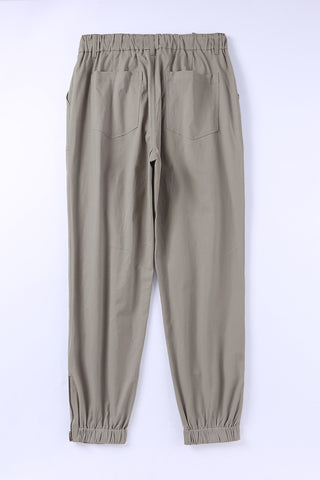 Drawstring Side Zip Joggers Divacious