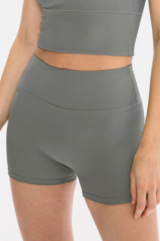 Slim Fit Wide Waistband Sports Shorts Divacious