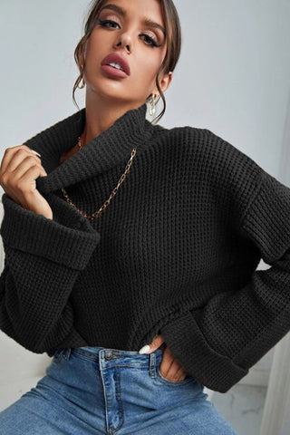 Turtleneck Long Sleeve Sweater Divacious