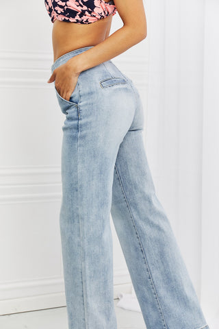 Full Size Luisa Wide Flare Jeans Divacious