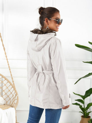 Ivy Lane Full Size Hooded Jacket with Detachable Liner (Three-Way Wear) Trendsi