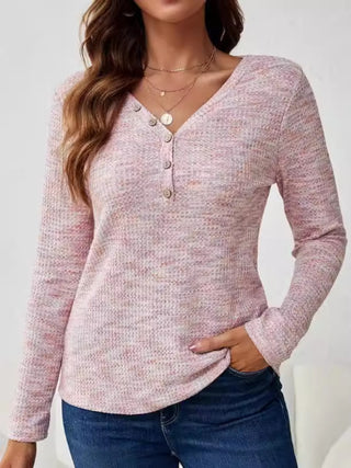 V-Neck Long Sleeve T-Shirt Divacious