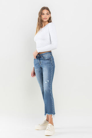 Lovervet Mid Rise Frayed Hem Jeans Divacious