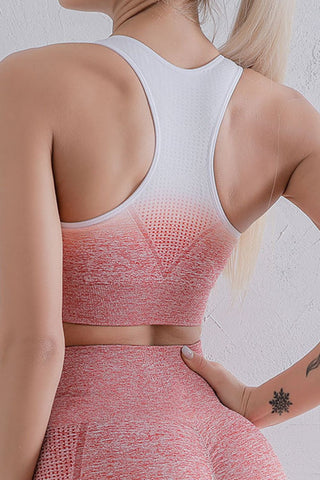 Gradient Sports Bra and Leggings Set Trendsi