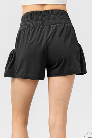 Elastic Waist Pocketed Active Shorts Trendsi