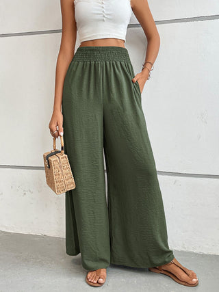 Wide Waistband Relax Fit Long Pants Divacious