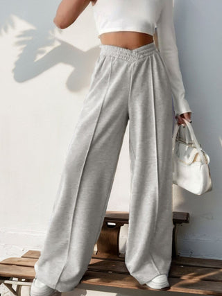 Elastic Waist Wide Leg Pants Divacious