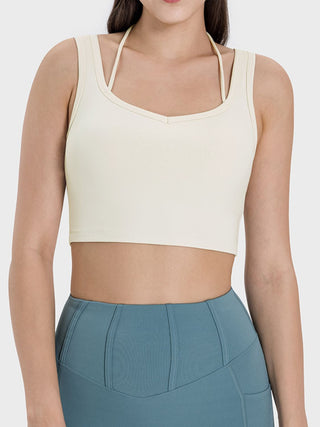 Millennia Crisscross Square Neck Active Tank Trendsi