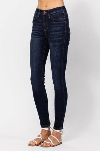 Full Size High Waist Handsand Skinny Jeans Divacious