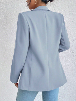 Shawl Collar Long Sleeve Blazer Divacious