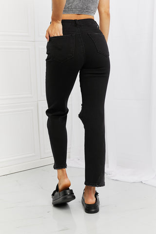 Full Size Yasmin Relaxed Distressed Jeans Divacious