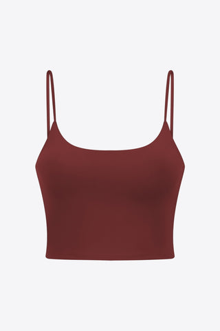 Millennia Feel Like Skin Scoop Neck Sports Cami Trendsi