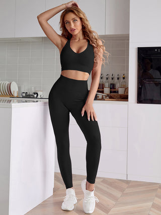 Sport Tank and Leggings Set Trendsi