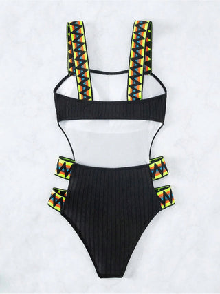 Cutout Wide Strap One-Piece Swimwear Divacious