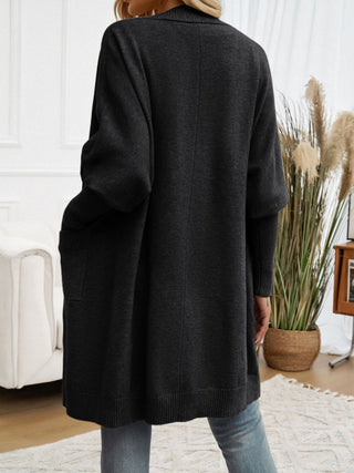 Open Front Long Sleeve Cardigan Divacious