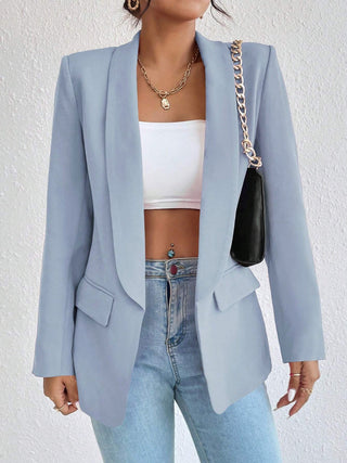 Shawl Collar Long Sleeve Blazer Divacious