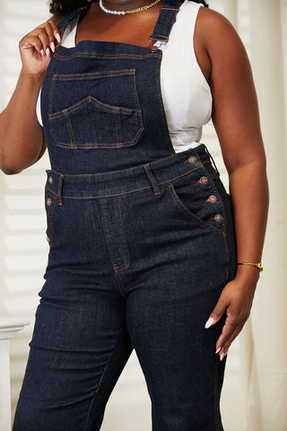 Full Size High Waist Classic Denim Overalls Divacious