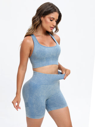 Scoop Neck Wide Strap Top and Shorts Active Set Trendsi