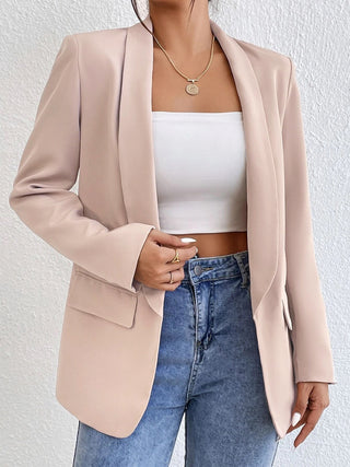 Shawl Collar Long Sleeve Blazer Divacious