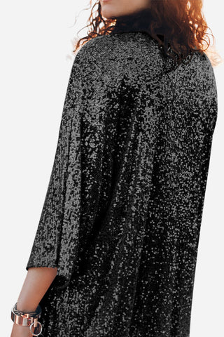 Sequin Open Front Duster Cardigan Divacious