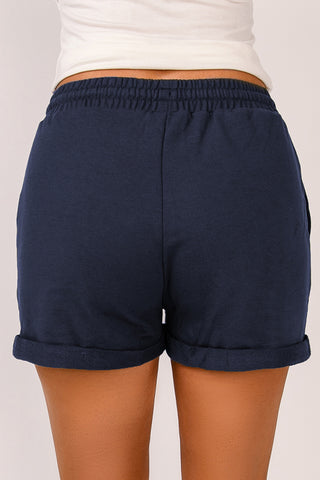 Drawstring Waist Cuffed Shorts Divacious