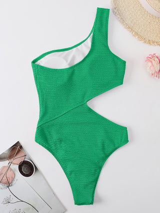 Cutout One Shoulder One-Piece Swimwear Divacious