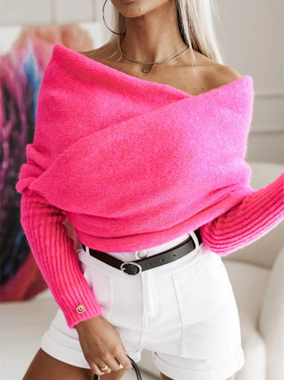 Long Sleeve Cropped Knit Top - Divacious