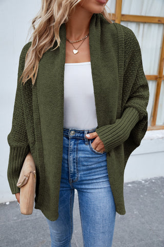 Open Front Long Sleeve Cardigan Divacious