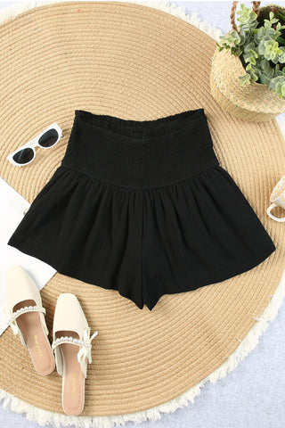 Smocked Wide Waistband Shorts Divacious