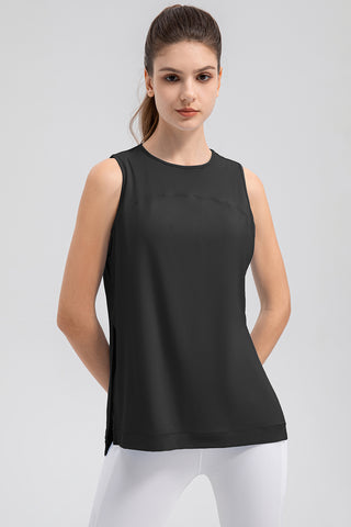 Slit Round Neck Tank Trendsi