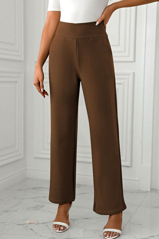 High Waist Pants with Pockets Divacious